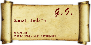 Ganzl Iván névjegykártya